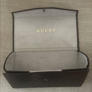 Gucci Dark Brown Quilted Leather Clutch